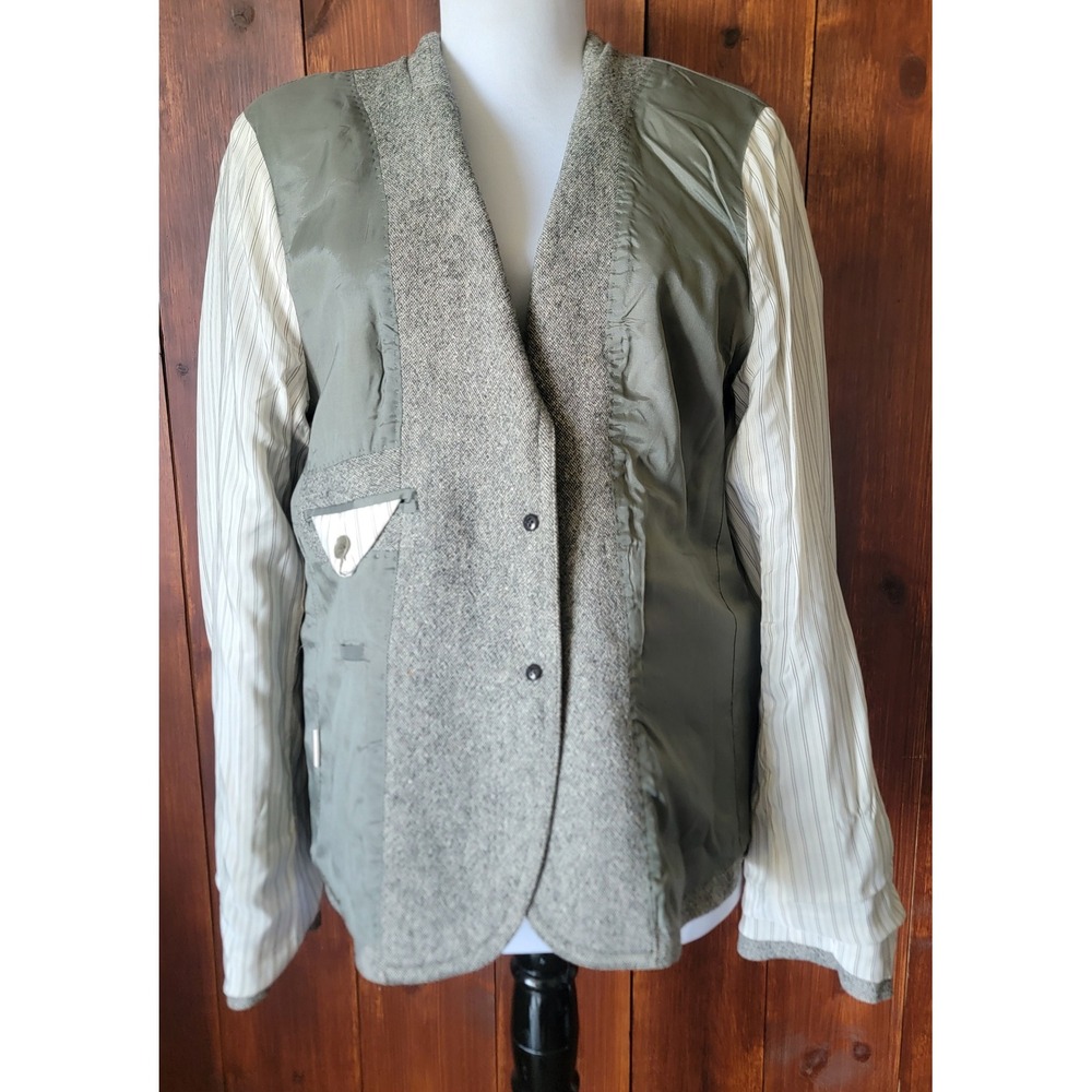 J.Crew Schoolboy Tweed Blazer Women's 14 Gray Wool Blend Textured Career Jacket - Picture 5 of 16